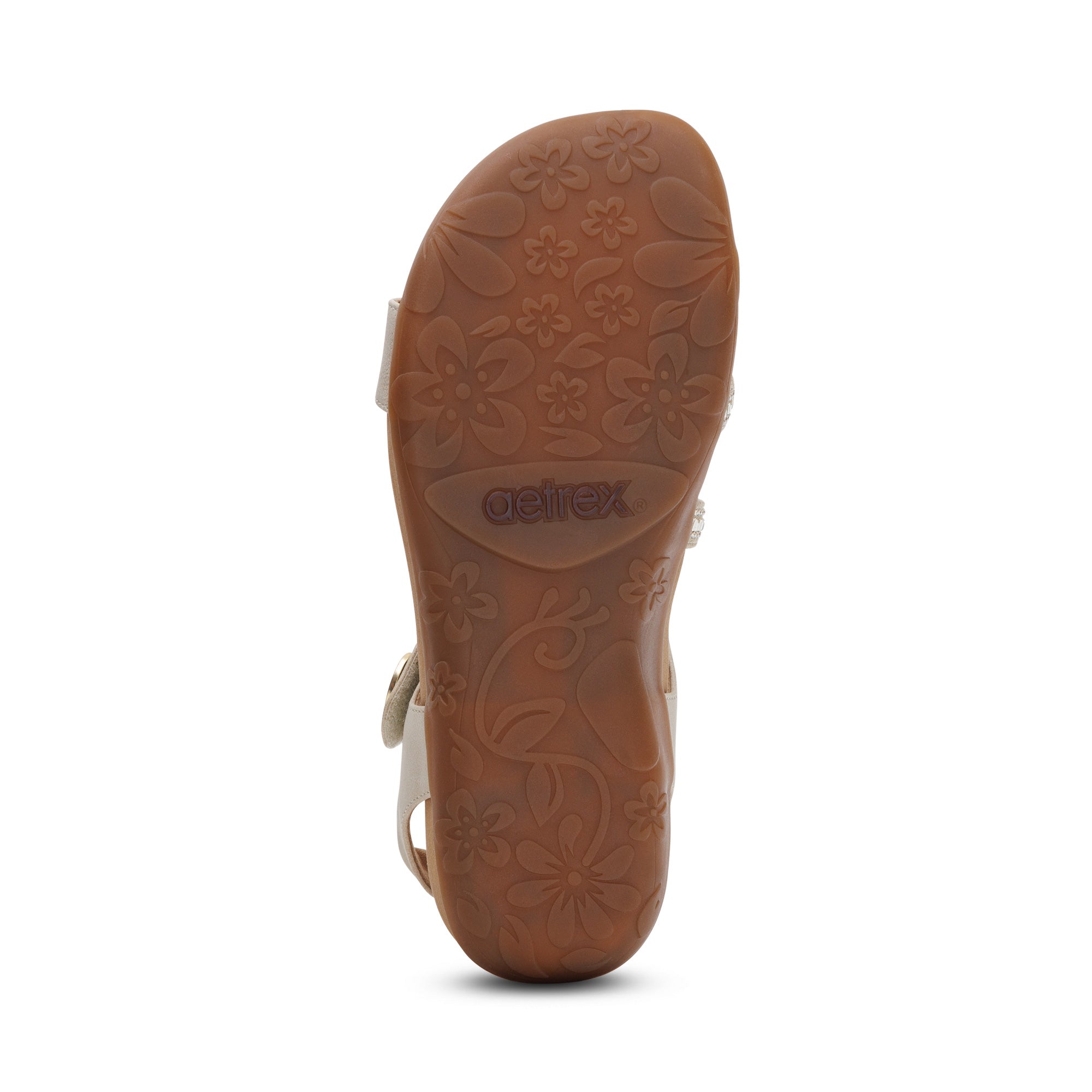 Aetrex Jess women's sandal in Champagne Sparckle