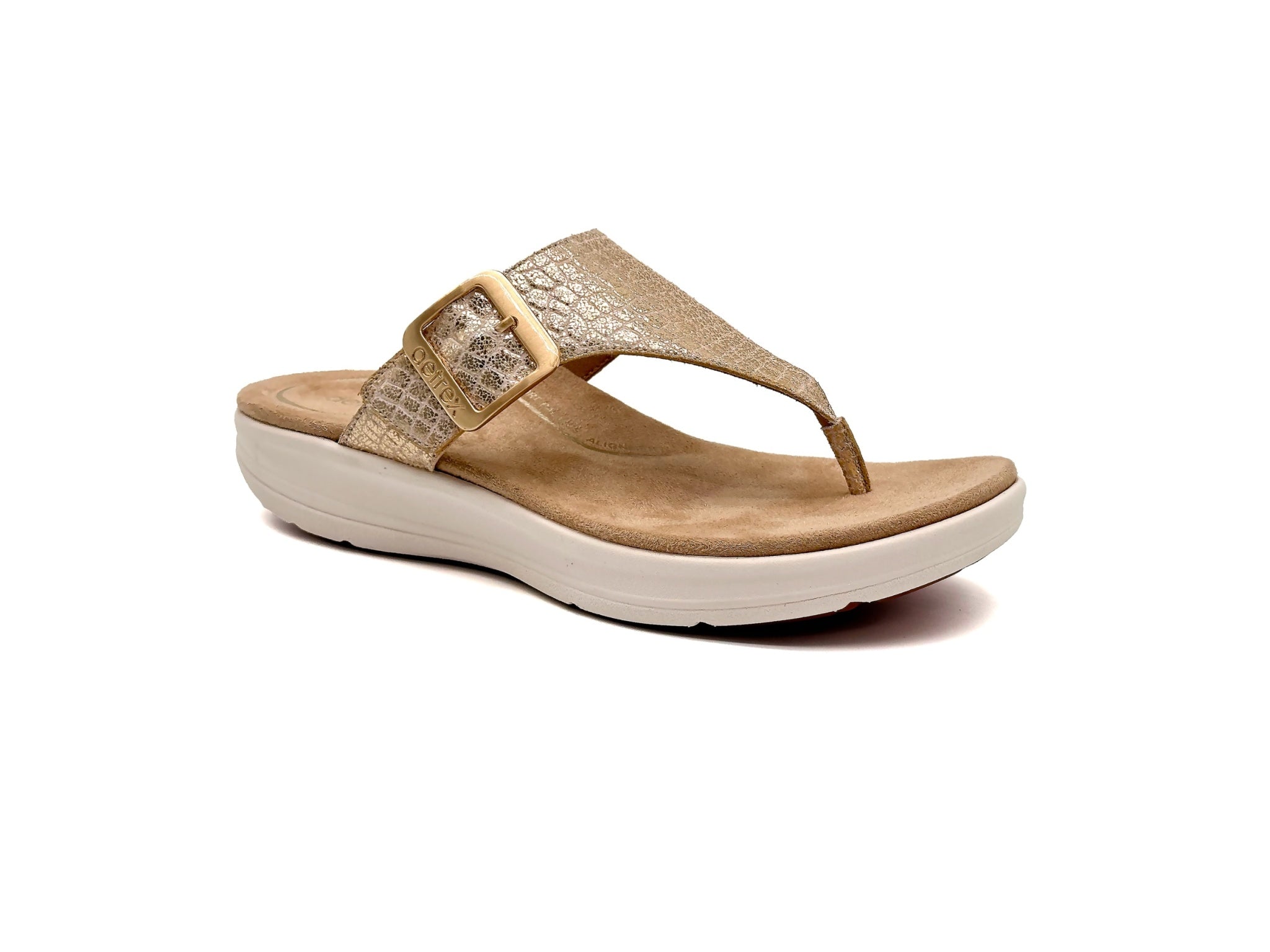 Aetrex Donna women's walking shoe in Champagne