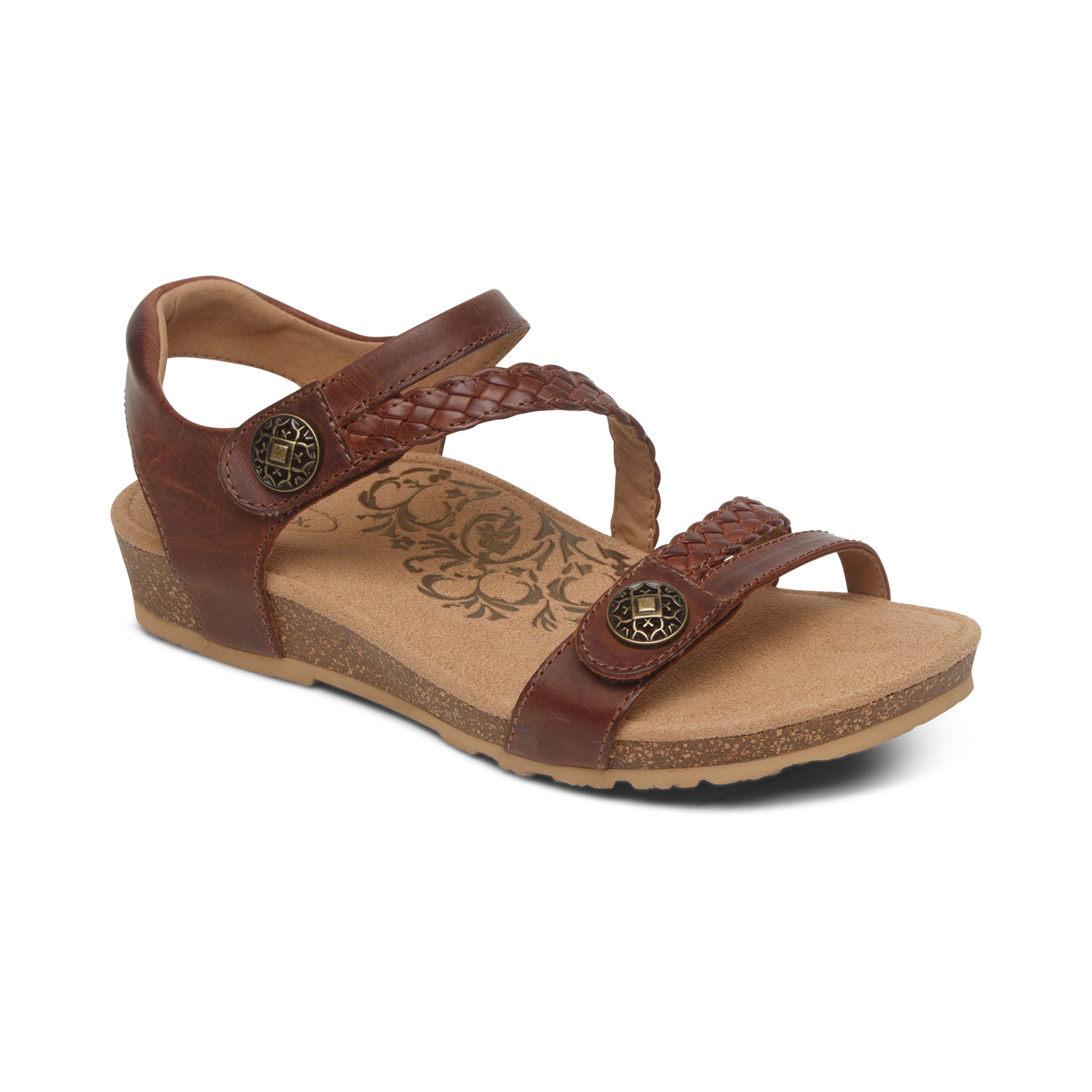 Aetrex Jillian women's sandal in Walnut