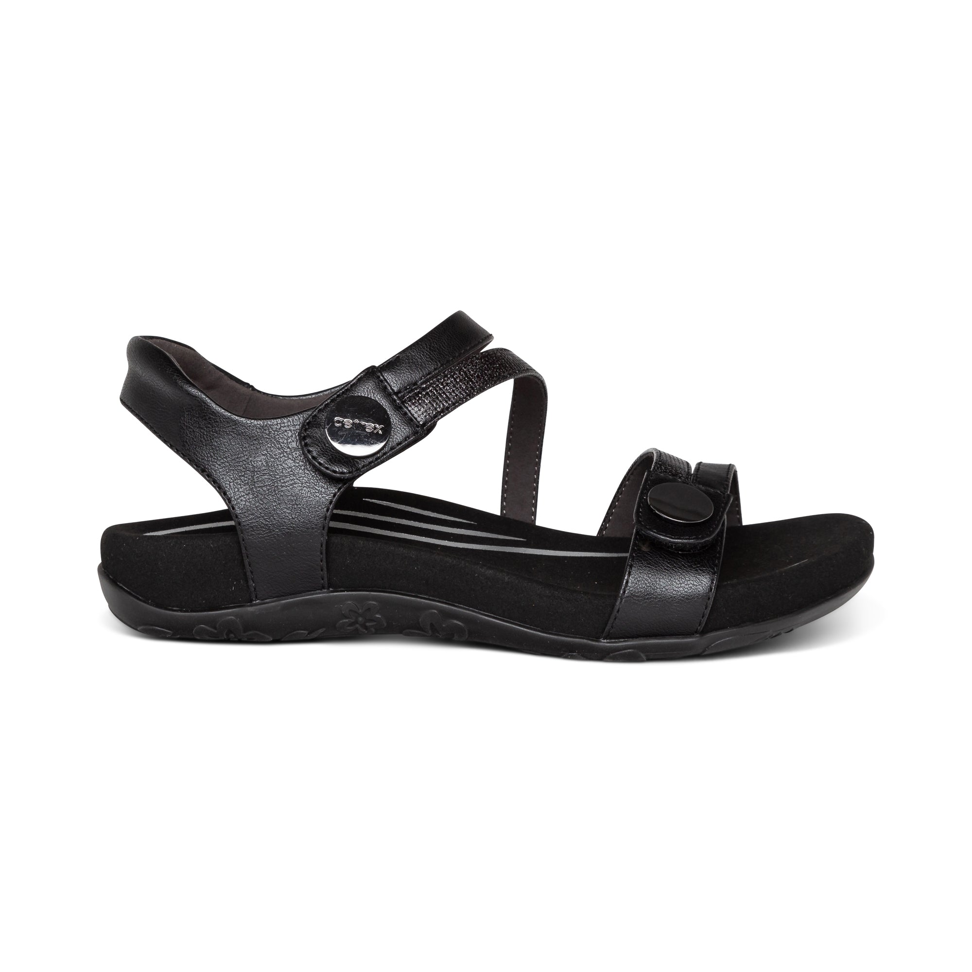Aetrex Jess Adjustable women's sandal in Black