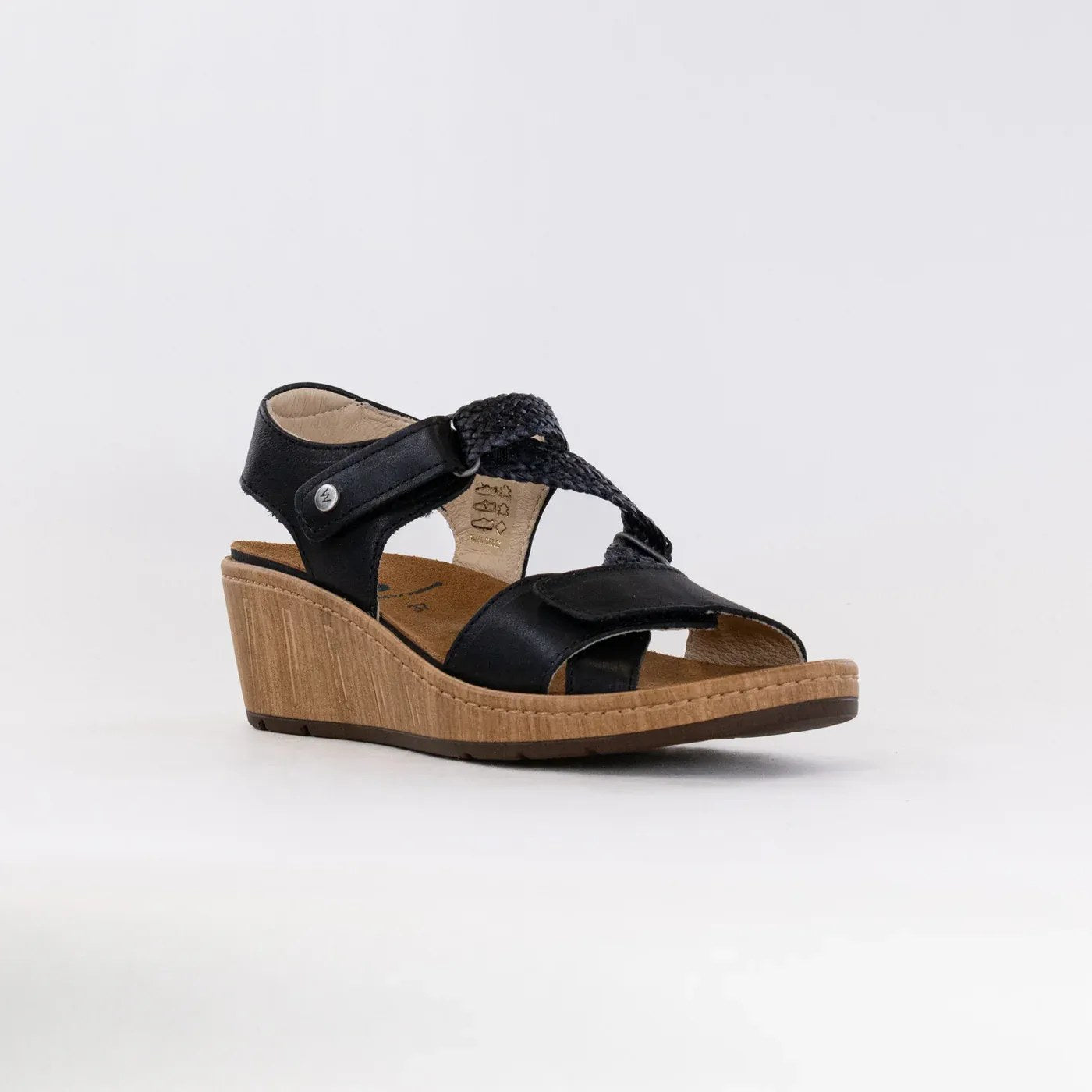 Wolky LaJolla Wedge Sandal Women's - Black Viagretta