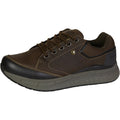 Xelero Zurich Laced Leather Men's Casual Shoe - Brown Leather